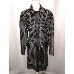 Liz Claiborne wool black & white long winter coat